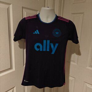 Adidas Charlotte FC Away Jersey 2022/23 Soccer Women's Size S HT4023 Purple MLS